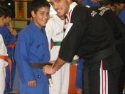 Awarding my brother his brown belt in Kickboxing
