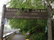 Biking along the Manyunk Canal Tow Path