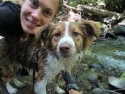 Trail running with Bradley